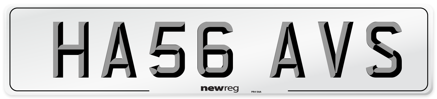 HA56 AVS Number Plate from New Reg
